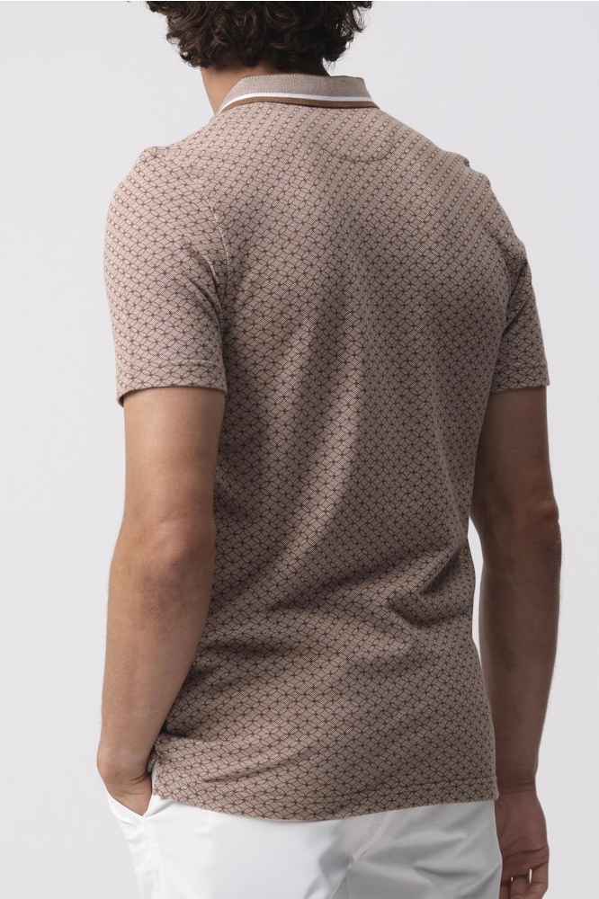STANSON AOP POLO KM 096117 8502 Coca mocha brown